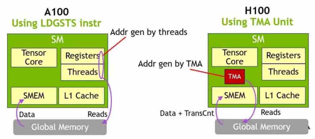 Tensor Memory Accelerator Hopper H100 NVIDIA RTX 5000