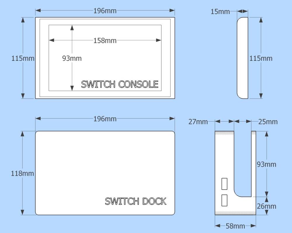 Medidas Nintendo Switch